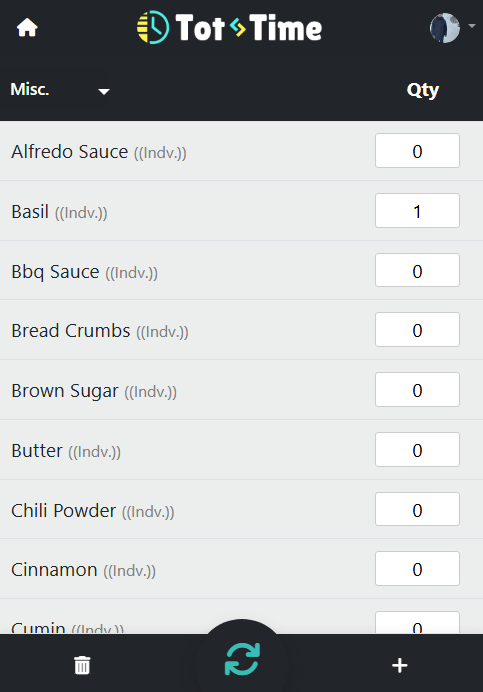Inventory on mobile and desktop