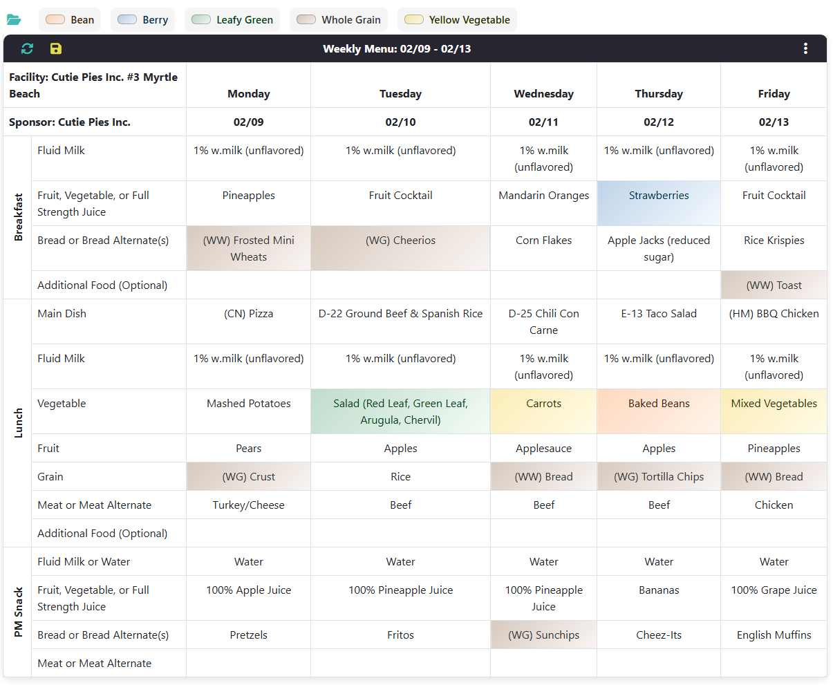 Auto-generated menu screenshot