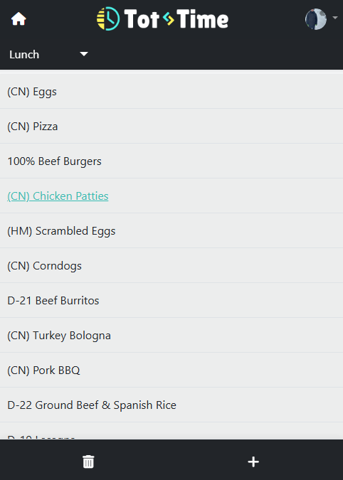Preset and custom recipes